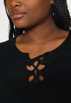 Curvy Front LaceT-Shirt Basic Black Donna T-shirt E Top AX821D06O-Q11 -Anna Field 1aedc7f34d1f4f3da1a168ca8b48e424 scaled