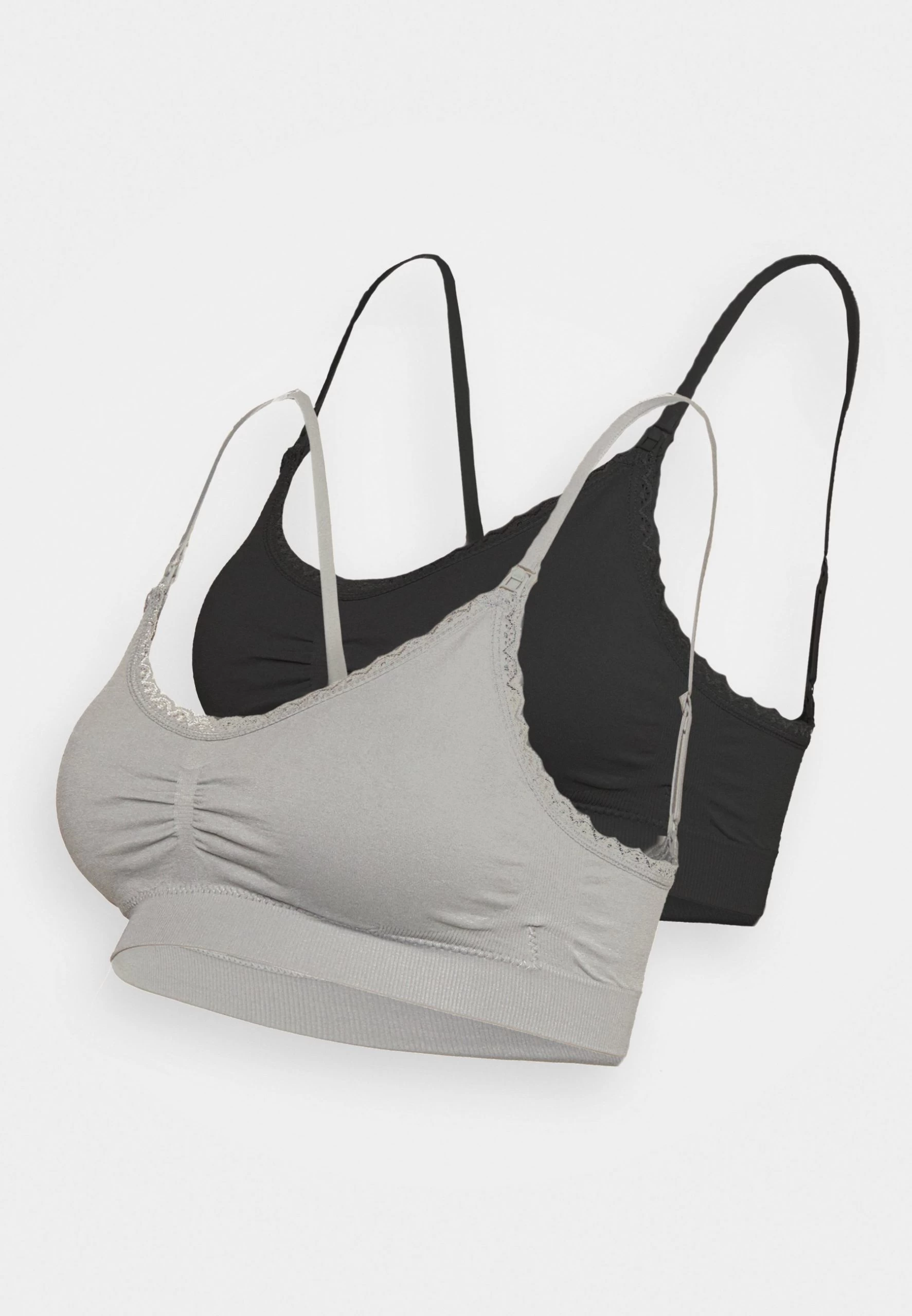 Anna Field Maternity Seamless Bra 2 Pack - Bustino - Grey/Black 1 Anna Field Maternity Seamless Bra 2 Pack - Bustino - Grey/Black