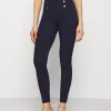 Anna Field Punto Leggings With Button DetailLeggingsDark Blue Donna Pantaloni AN621A04X-K11